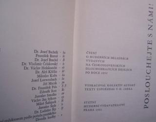 Poslouchejte s námi Čtení o hudebních skladbách vydaných po 1952
